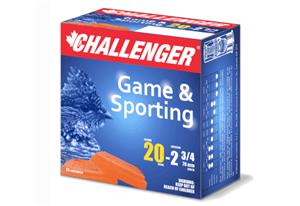 CHALLENGER AMMO 20 GA GAME & SPORTING 7/8 OZ, 2-3/4" #7.5